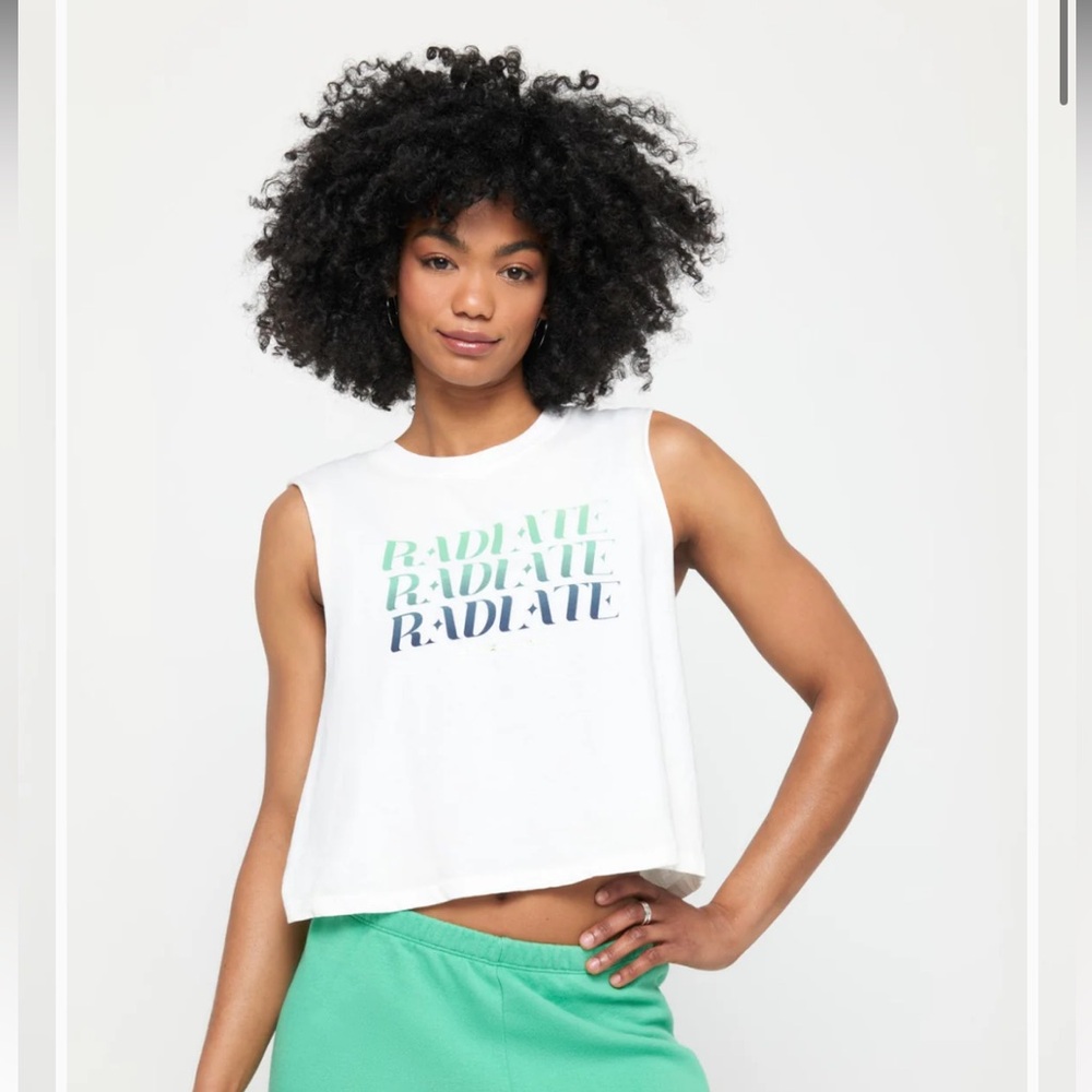 Spiritual Gangster NWT Fan Radiate Callie Crop Tank, XS